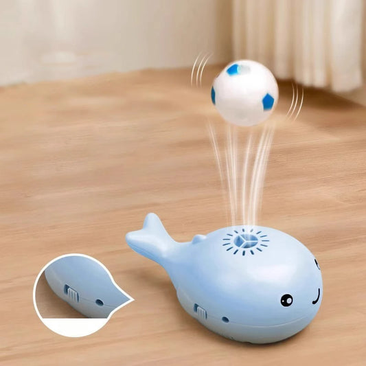 Electric Floating Ball Cat Toy - Whale - shaped, USB - powered, Dual - function Fan, Portable & 3C Certified Pet Toy