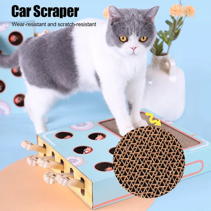 Maze Interactive Educational Cat Game Box 3 in 1 Funny Cat Stick With Scratcher Cat Hit Gophers Cat Toy Chase Hunt Mouse