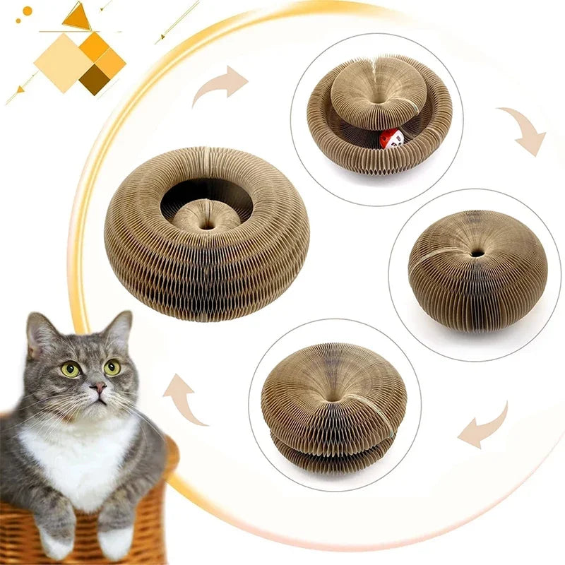 Organ cat scratching board, change cat toys, with bell cat claw grinding cat climbing frame corrugated paper