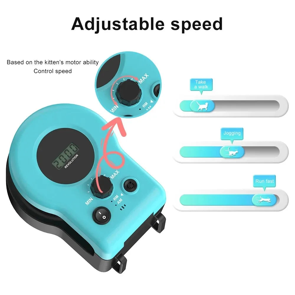 Cat Toys for Indoor Cats Interactive Cat Toy Wheel Exerciser New Cat Treadmill for Indoor Adjustable Speed Simulated Hunting Toy