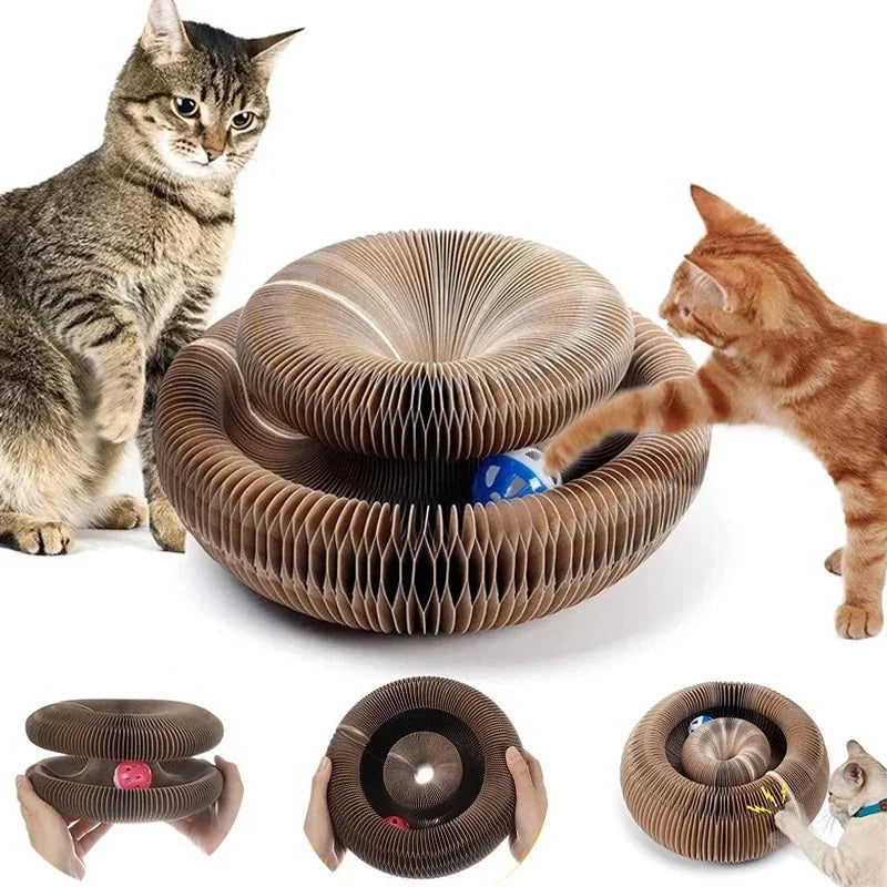 Organ cat scratching board, change cat toys, with bell cat claw grinding cat climbing frame corrugated paper