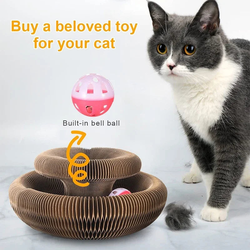 Organ cat scratching board, change cat toys, with bell cat claw grinding cat climbing frame corrugated paper